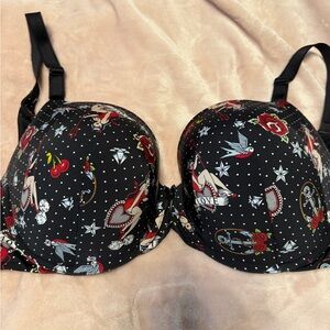 Torrid Black Tattoo Print Bra